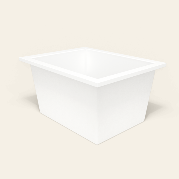 Omnitub 1150×900 white deep soaking bath — three-quarter [render:6_grounded:nofeet]