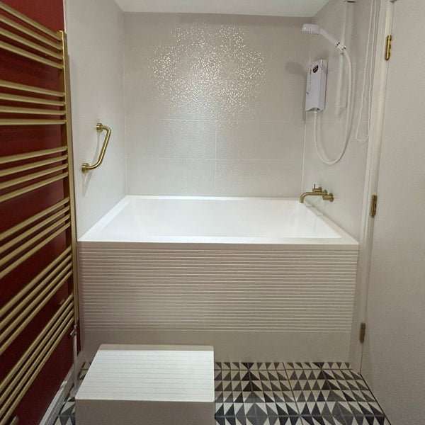 Omnitub Solo Extreme 1600 x 800 handmade UK deep soaking tub 600mm depth rectangular - colour detail