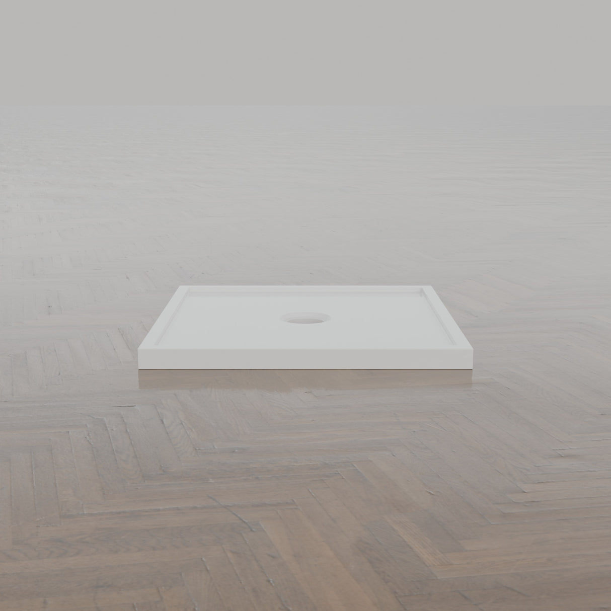700 × 700 Square Shower Tray – 45mm Slim Non-Slip — side profile · Omnitub gallery side