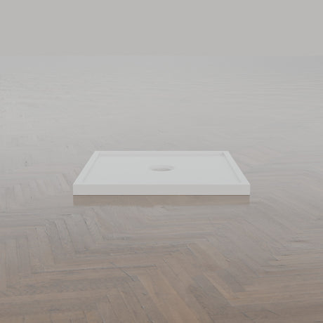 700 × 700 Square Shower Tray – 45mm Slim Non-Slip — side profile · Omnitub gallery side