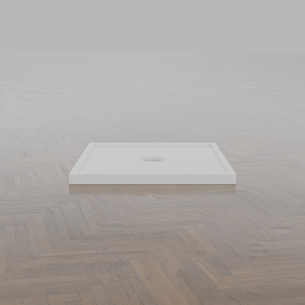 700 × 700 Square Shower Tray – 45mm Slim Non-Slip — side profile · Omnitub gallery side
