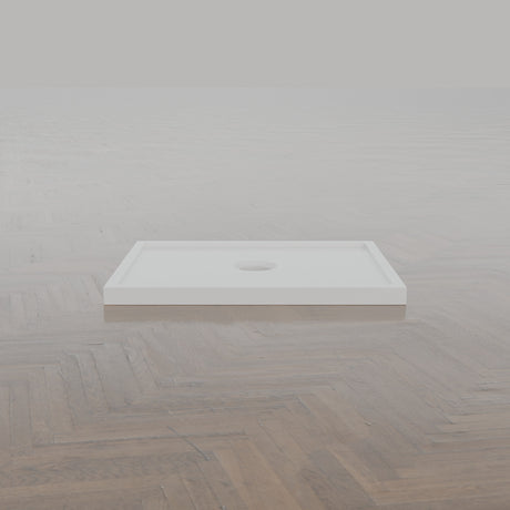 740 × 590 Rectangular Shower Tray – 45mm Slim Non-Slip — side profile · Omnitub gallery side