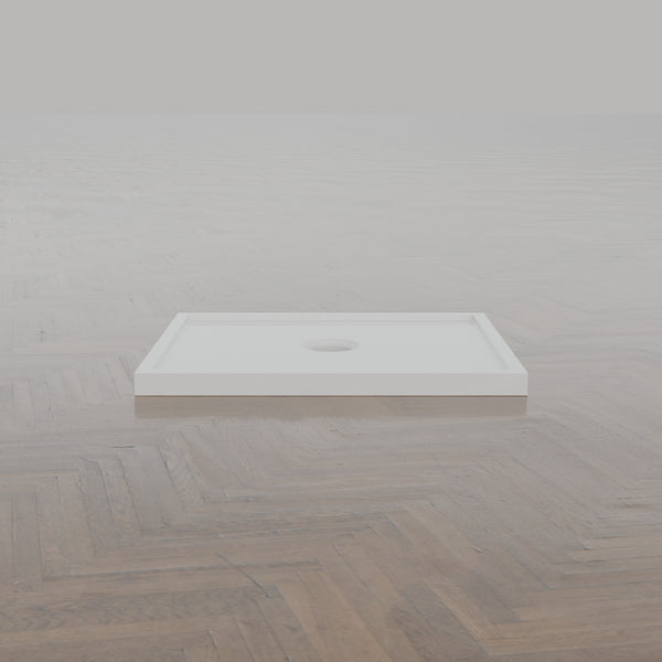 740 × 590 Rectangular Shower Tray – 45mm Slim Non-Slip — side profile · Omnitub gallery side