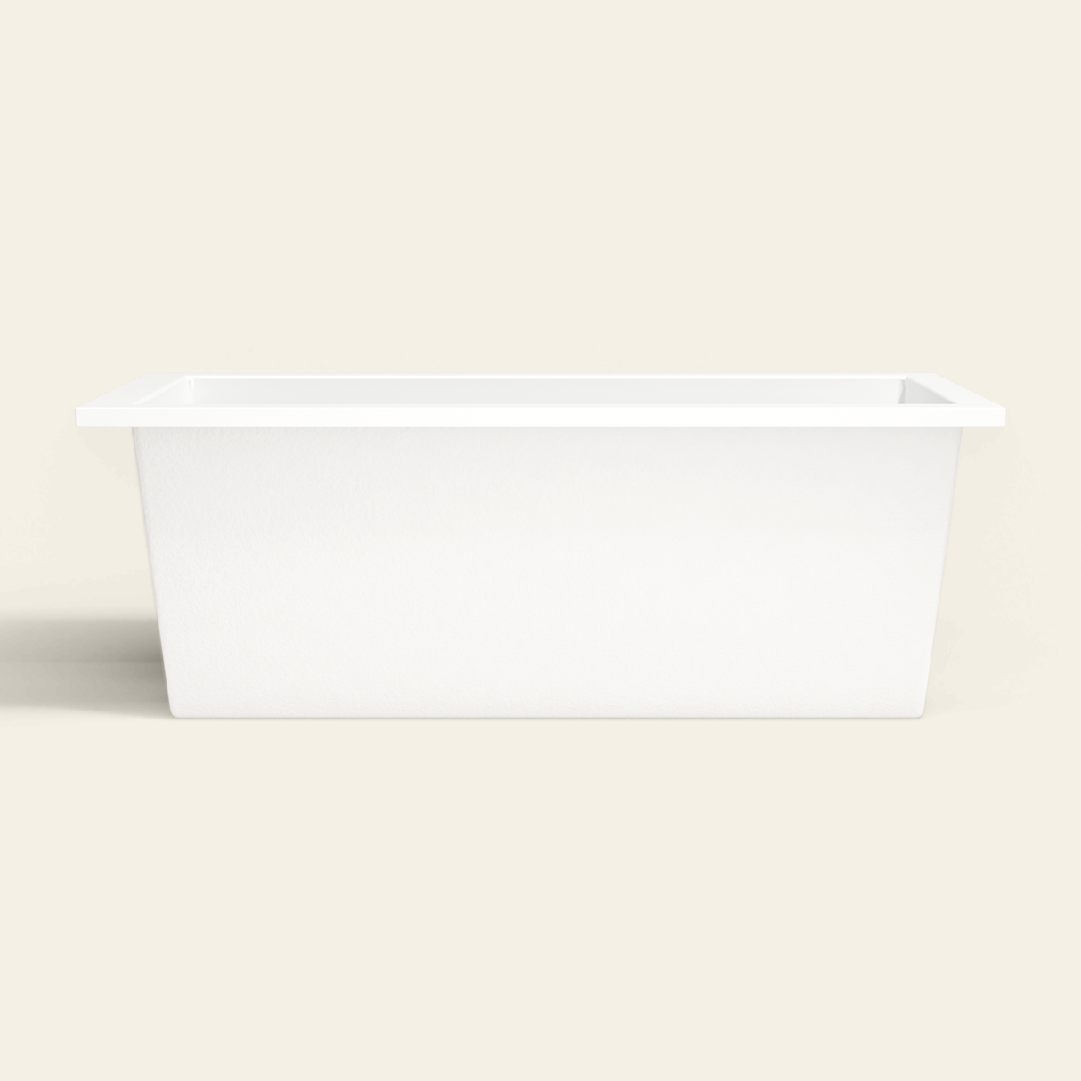 Omnitub 1700×750 white deep soaking bath — side profile [render:7_long_side:nofeet]