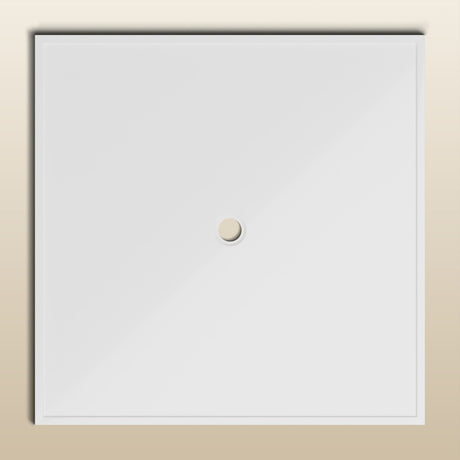 1500 × 1500 Square Shower Tray – 45mm Slim Non-Slip — top-down plan · Omnitub render