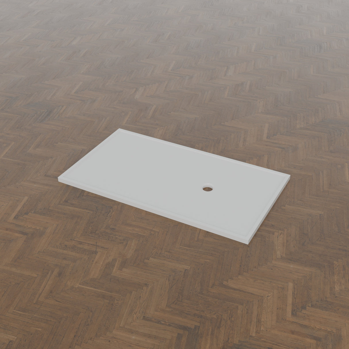 1800 × 1000 Rectangular Shower Tray – 45mm Slim Non-Slip — three-quarter view · Omnitub gallery 34