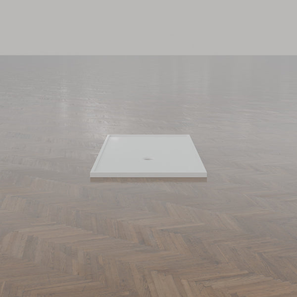 1800 × 1000 Rectangular Shower Tray – 45mm Slim Non-Slip — end view · Omnitub gallery end