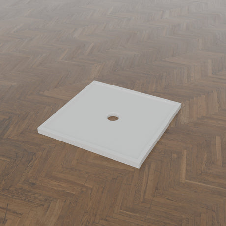 800 × 800 Square Shower Tray – 45mm Slim Non-Slip — three-quarter view · Omnitub gallery 34
