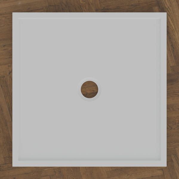 800 × 800 Square Shower Tray – 45mm Slim Non-Slip — bird's-eye · Omnitub bird's-eye hero