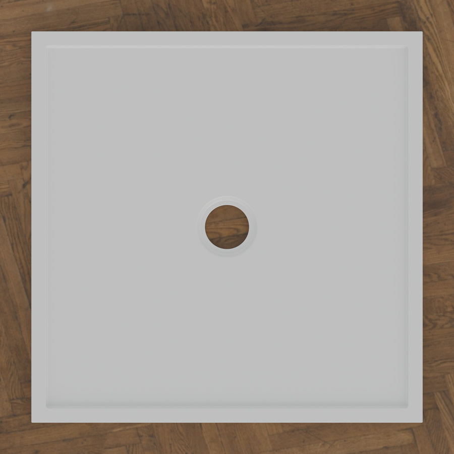 800 × 800 Square Shower Tray – 45mm Slim Non-Slip — bird's-eye · Omnitub bird's-eye hero