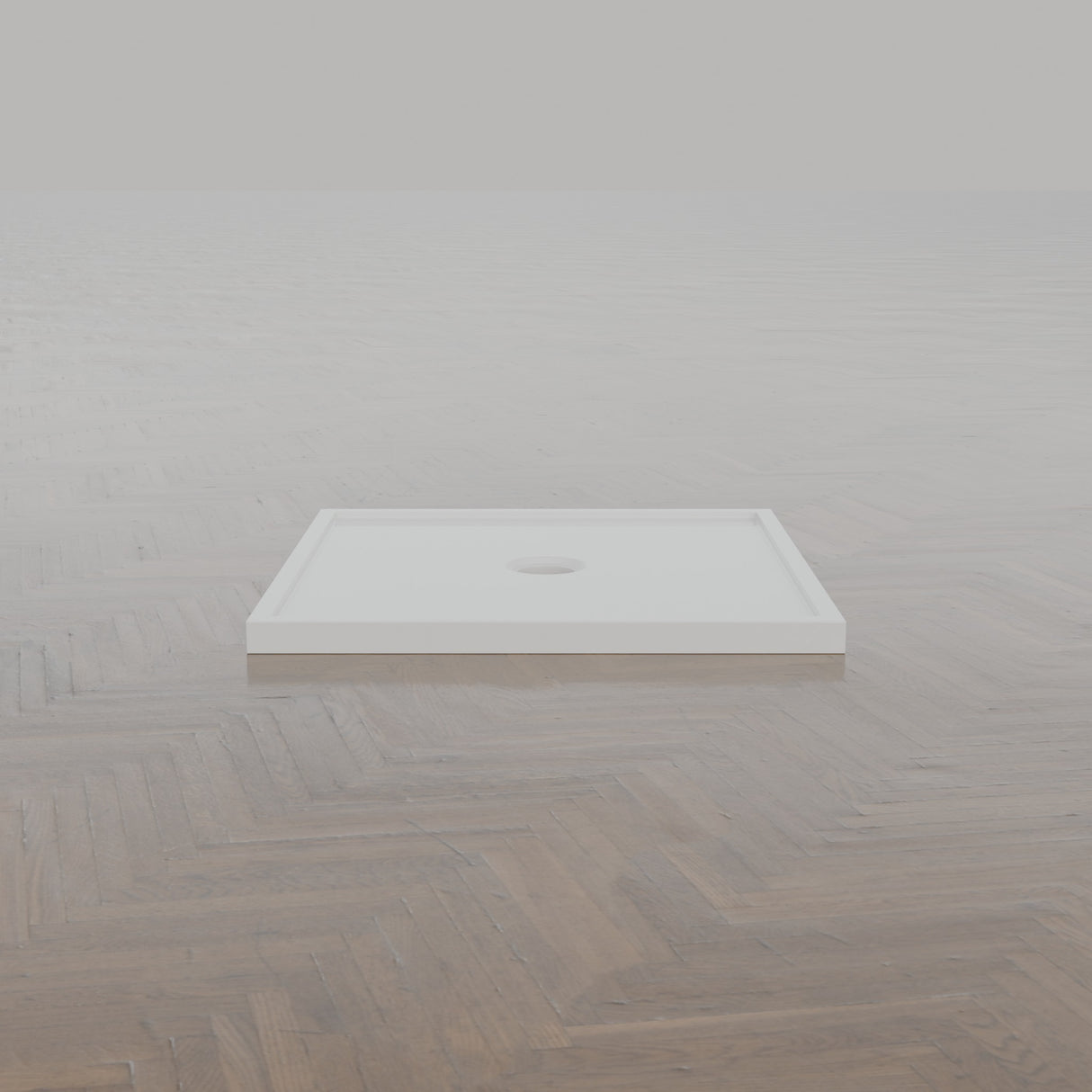 800 × 800 Square Shower Tray – 45mm Slim Non-Slip — side profile · Omnitub gallery side