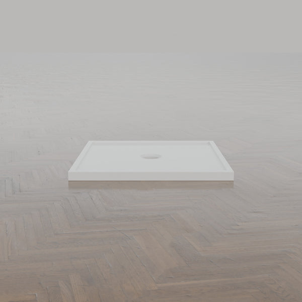 800 × 800 Square Shower Tray – 45mm Slim Non-Slip — side profile · Omnitub gallery side