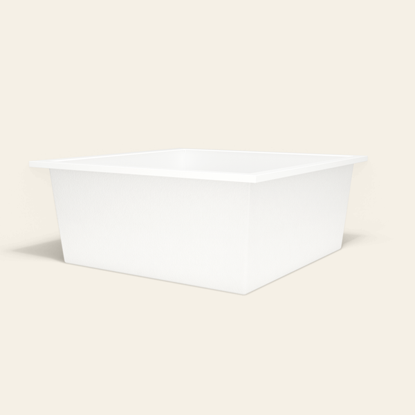Omnitub 1500×1500 white deep soaking bath — low hero [render:8_low_hero:nofeet]