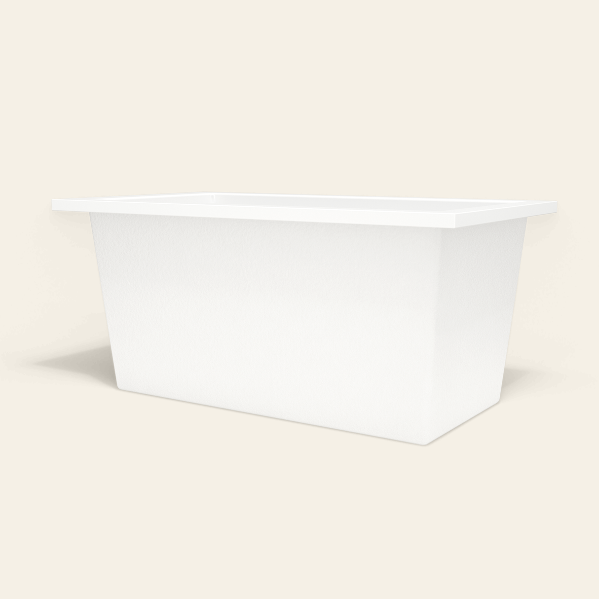 Omnitub 1350×750 white deep soaking bath — low hero [render:8_low_hero:nofeet]