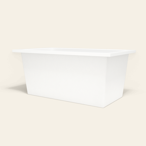 Omnitub 1400×800 white deep soaking bath — low hero [render:8_low_hero:nofeet]