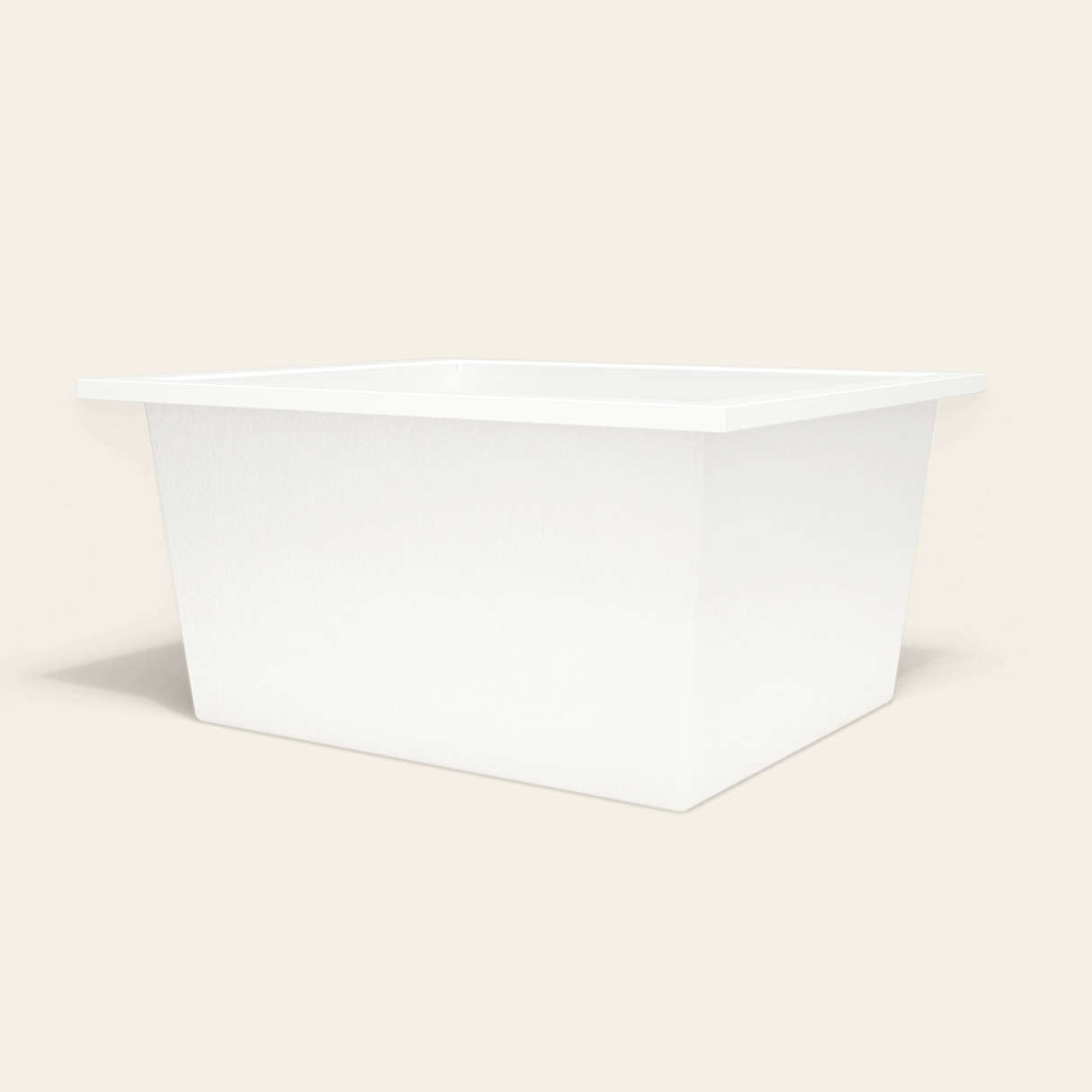 Omnitub 1250×1050 white deep soaking bath — low hero [render:8_low_hero:nofeet]