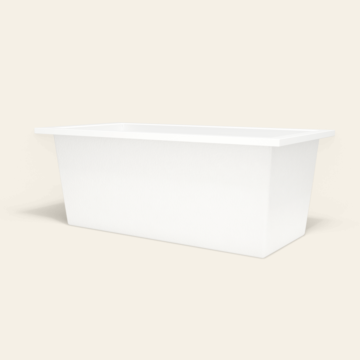 Omnitub 1600×800 white deep soaking bath — low hero [render:8_low_hero:nofeet]