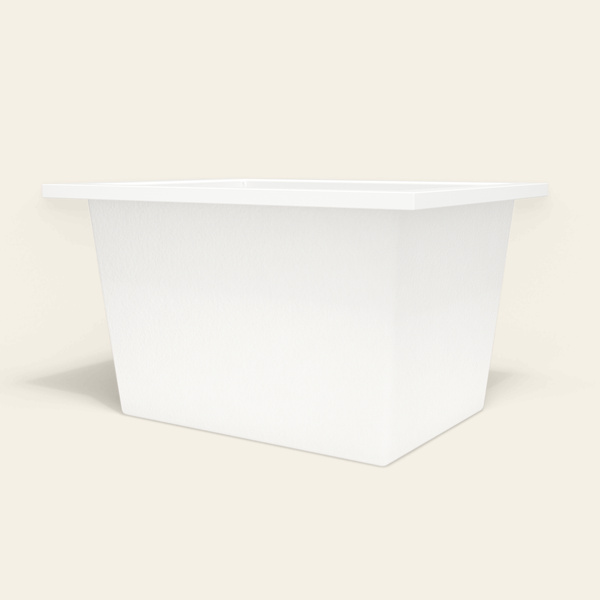 Omnitub 1050×800 white deep soaking bath — low hero [render:8_low_hero:nofeet]