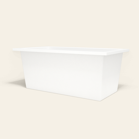 Omnitub 1500×800 white deep soaking bath — low hero [render:8_low_hero:nofeet]