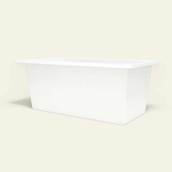 Omnitub 1500×800 white deep soaking bath — low hero [render:8_low_hero:nofeet]