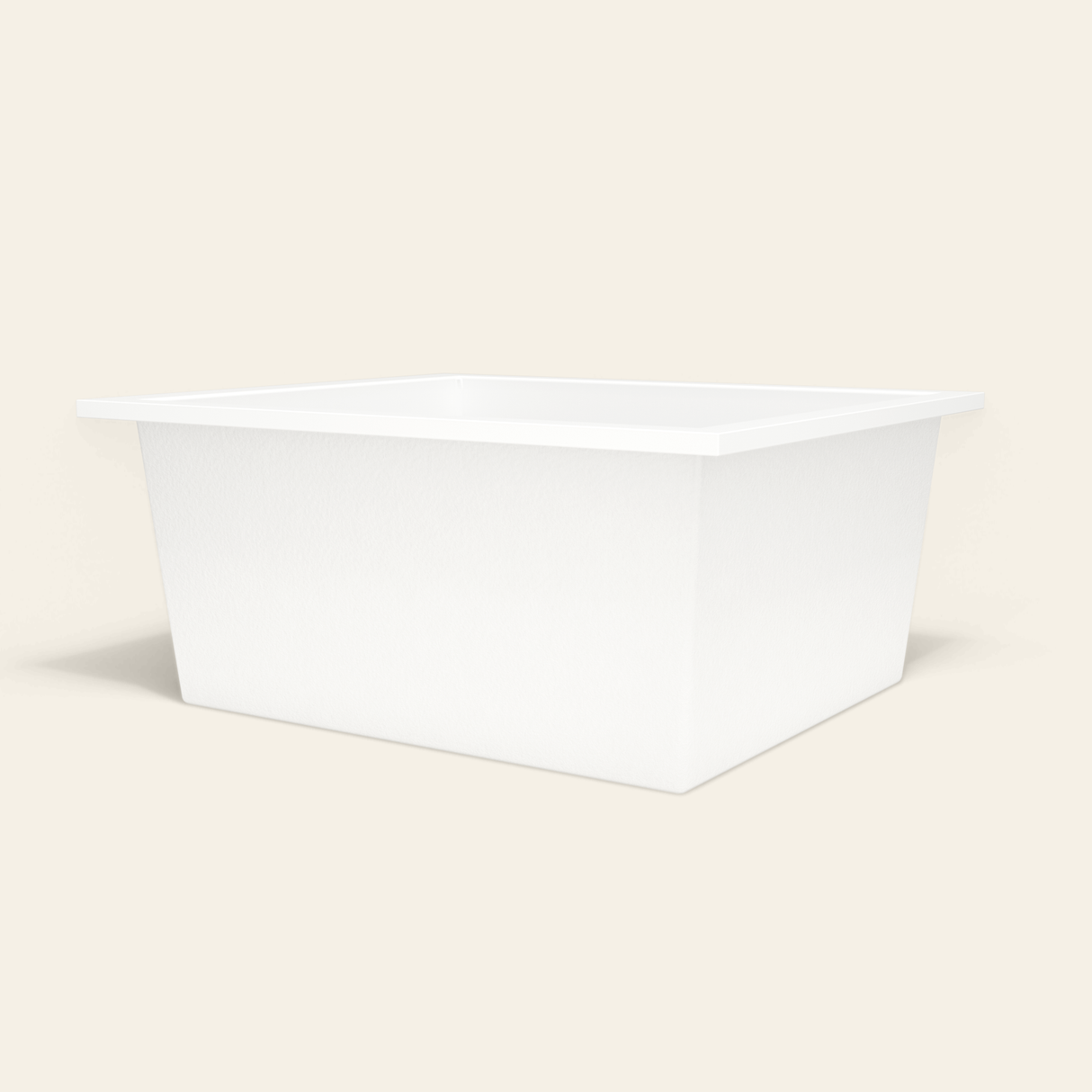 Omnitub 1400×1200 white deep soaking bath — low hero [render:8_low_hero:nofeet]
