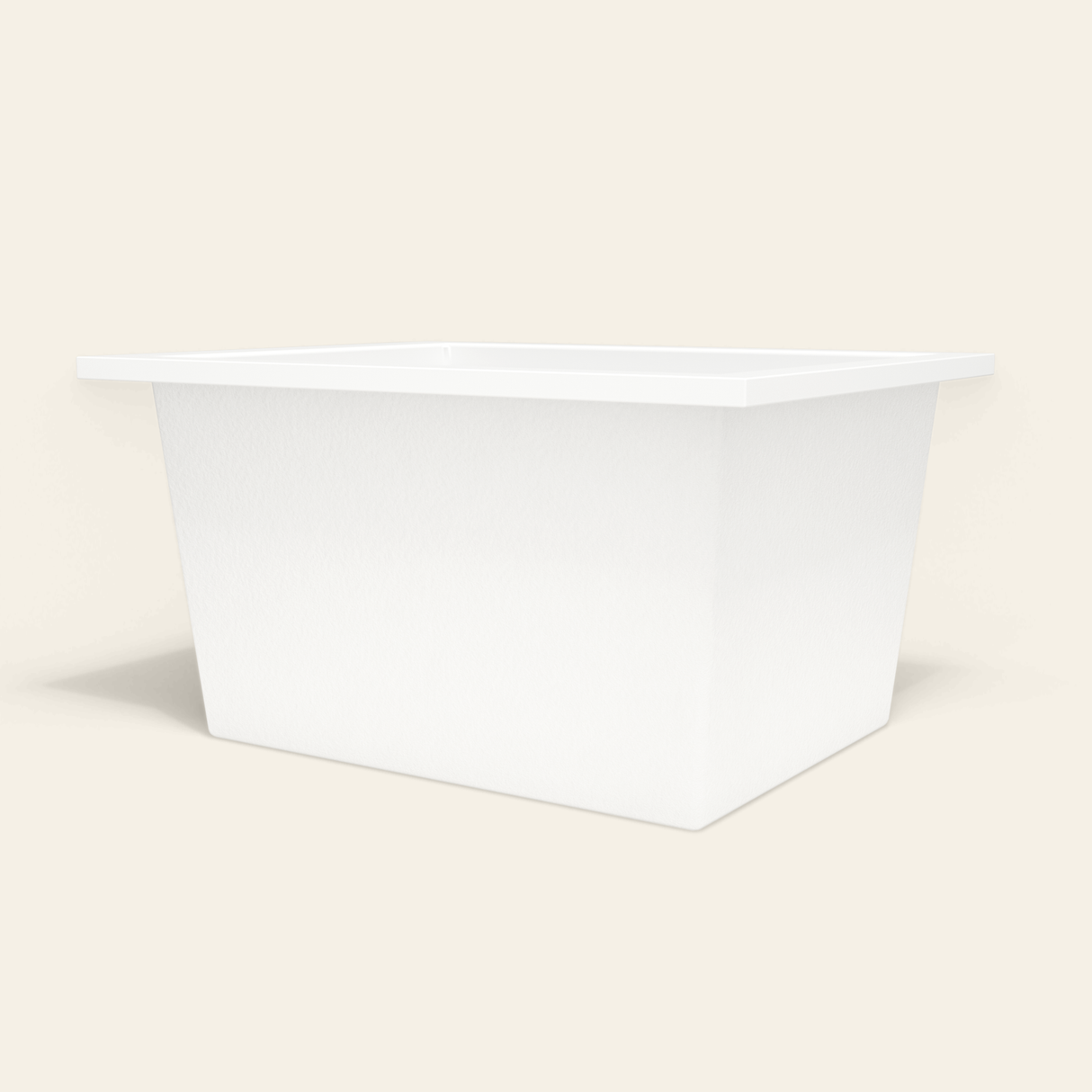 Omnitub 1150×900 white deep soaking bath — low hero [render:8_low_hero:nofeet]
