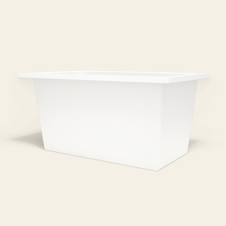 Omnitub 1250×750 white deep soaking bath — low hero [render:8_low_hero:nofeet]