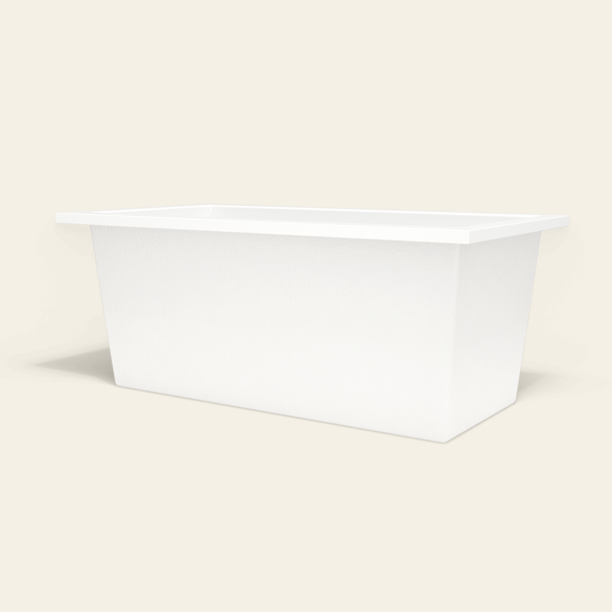 Omnitub 1500×800 B100 white deep soaking bath — low hero [render:8_low_hero:nofeet]