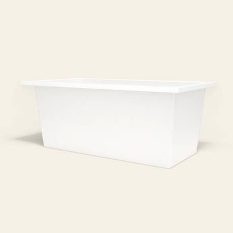 Omnitub 1500×800 B100 white deep soaking bath — low hero [render:8_low_hero:nofeet]