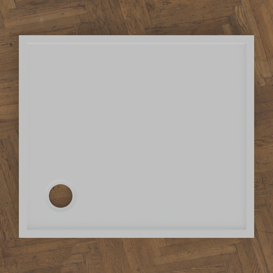900 × 775 Rectangular Shower Tray – 45mm Slim Non-Slip — bird's-eye · Omnitub bird's-eye hero