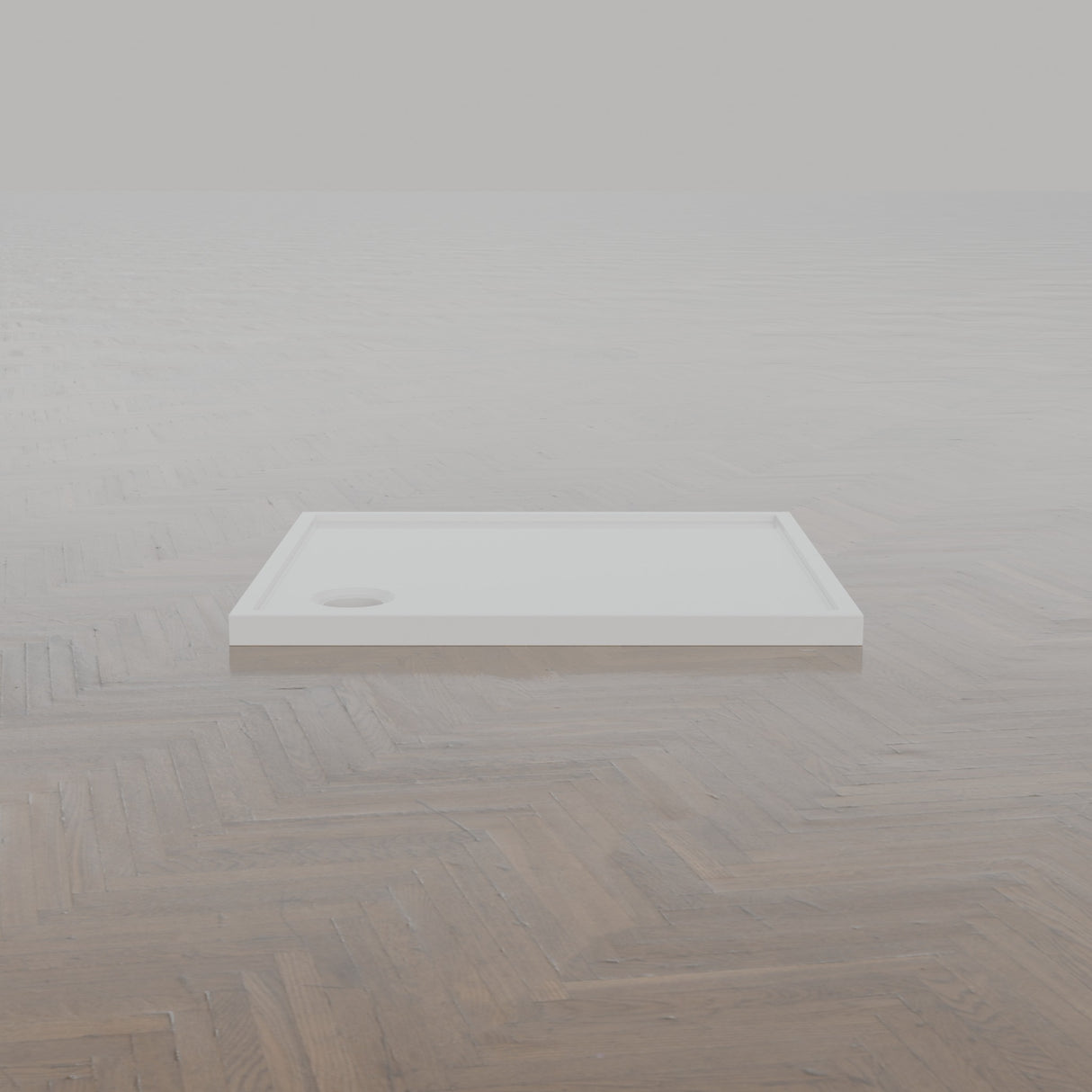 900 × 775 Rectangular Shower Tray – 45mm Slim Non-Slip — side profile · Omnitub gallery side