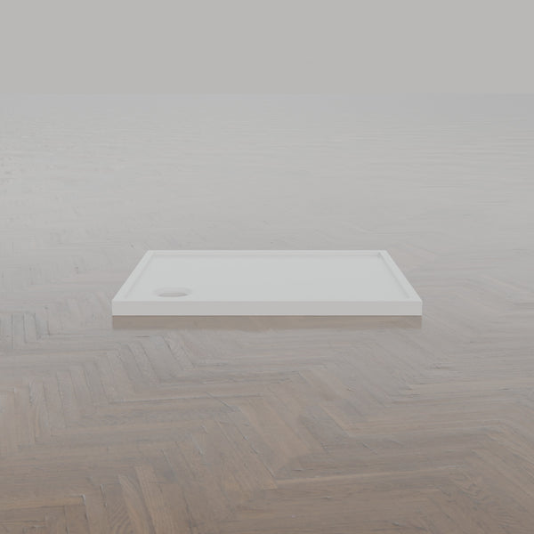 900 × 775 Rectangular Shower Tray – 45mm Slim Non-Slip — side profile · Omnitub gallery side