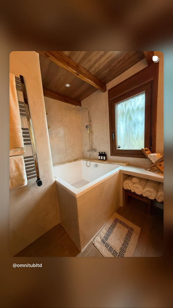Omnitub 1400 x 1200 deep soaking tub 600mm depth wide rectangular - main product view