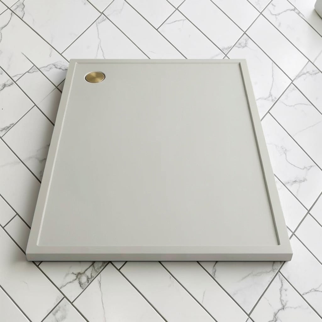 Omnitub 2000 x 1000 rectangular shower tray 35mm slim non-slip - top-down view