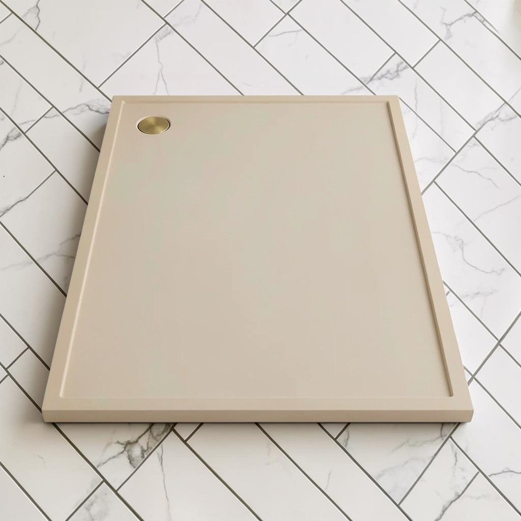 Omnitub 2000 x 1000 rectangular shower tray 35mm slim non-slip - close-up detail