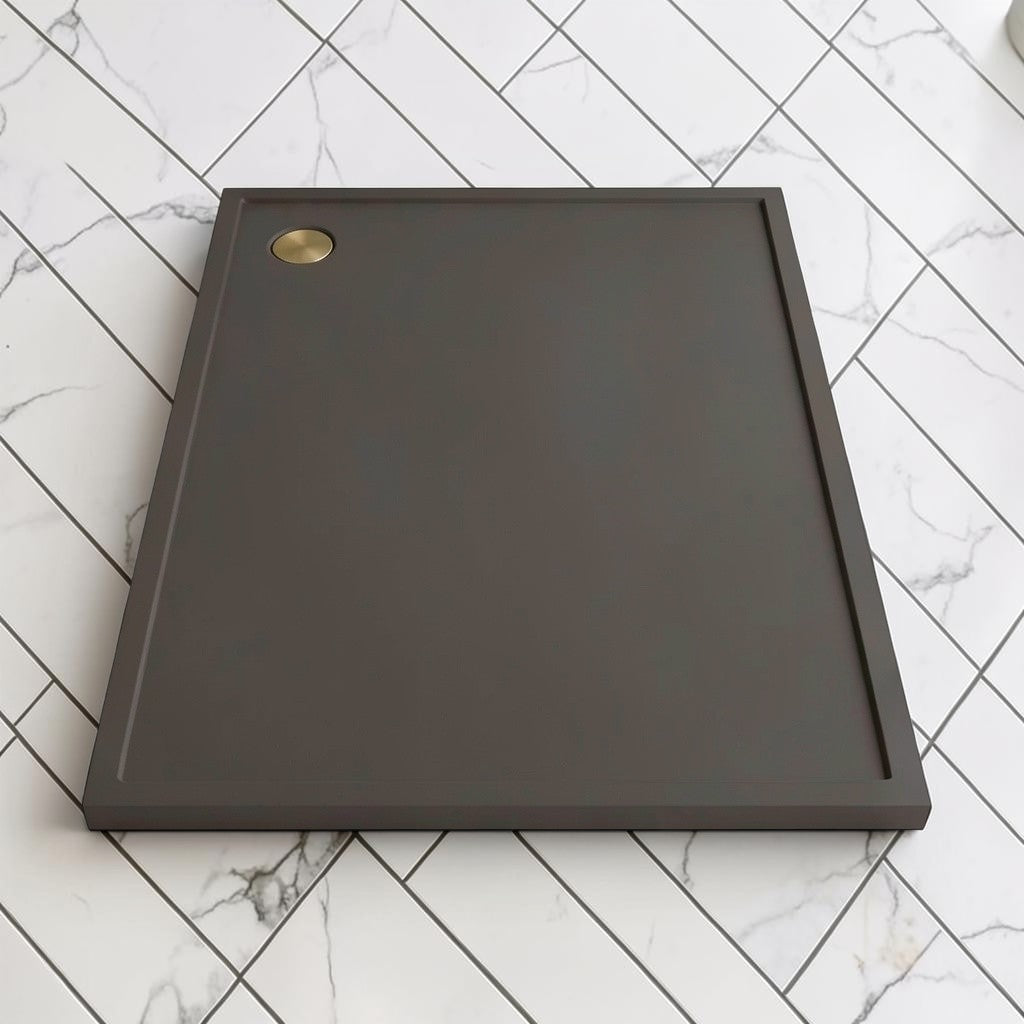 Omnitub 2000 x 1000 rectangular shower tray 35mm slim non-slip - finish and texture