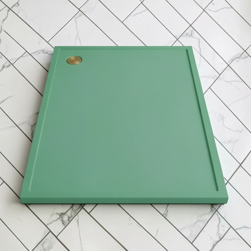 Omnitub 2000 x 1000 rectangular shower tray 35mm slim non-slip - styled setting