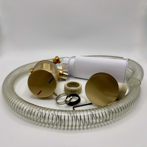 Push Down Bath Filler with Overflow, Temperature and Flow Control