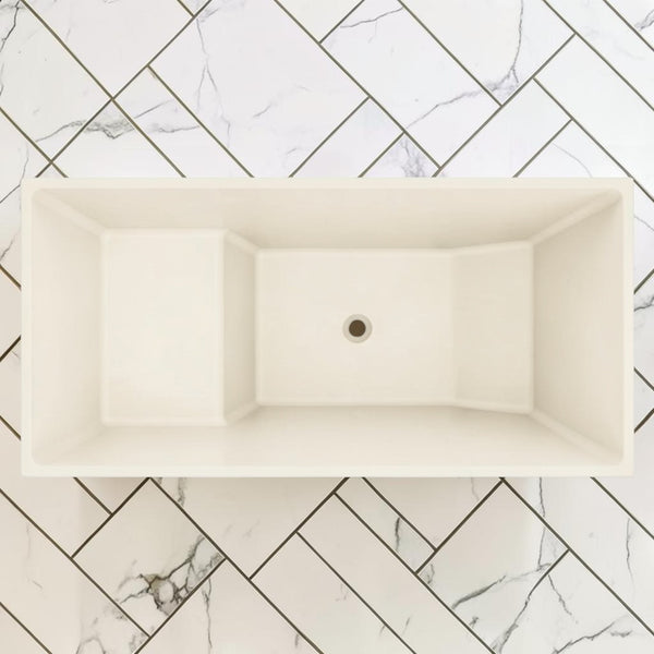 Omnitub 1350 x 700 Japanese seated soaking tub 1000mm depth rectangular - product detail