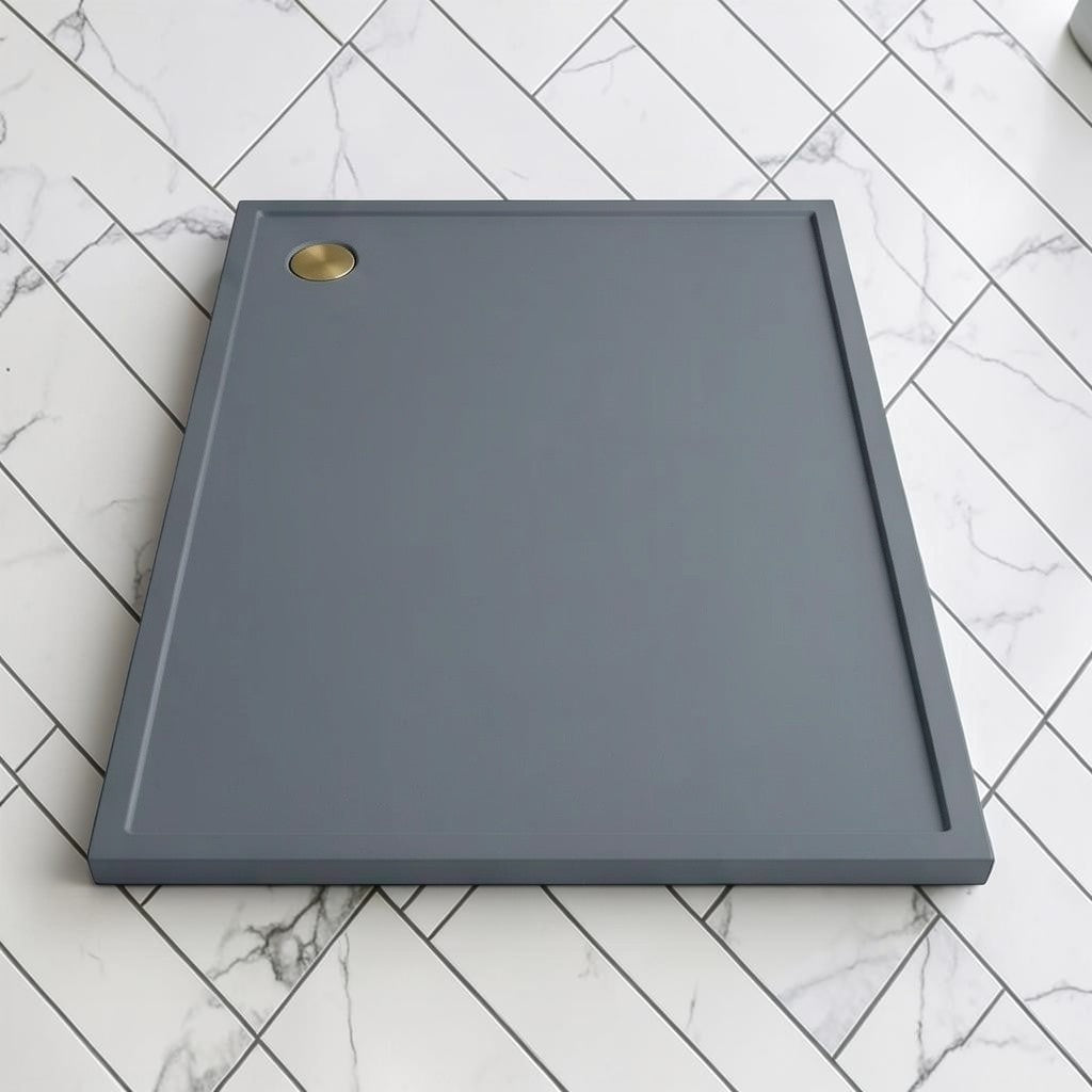 Omnitub 2000 x 1000 rectangular shower tray 35mm slim non-slip - installed in bathroom