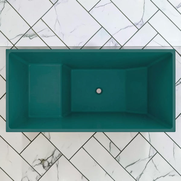 Omnitub 1350 x 700 Japanese seated soaking tub 1000mm depth rectangular - colour detail
