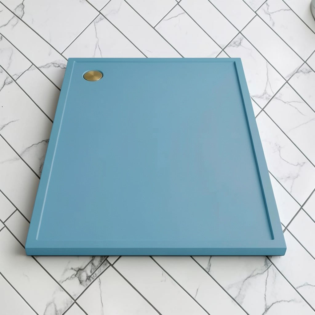 Omnitub 2000 x 1000 rectangular shower tray 35mm slim non-slip - styled setting