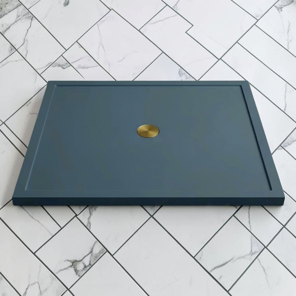Omnitub 1500 x 1500 square shower tray 35mm slim non-slip - side angle