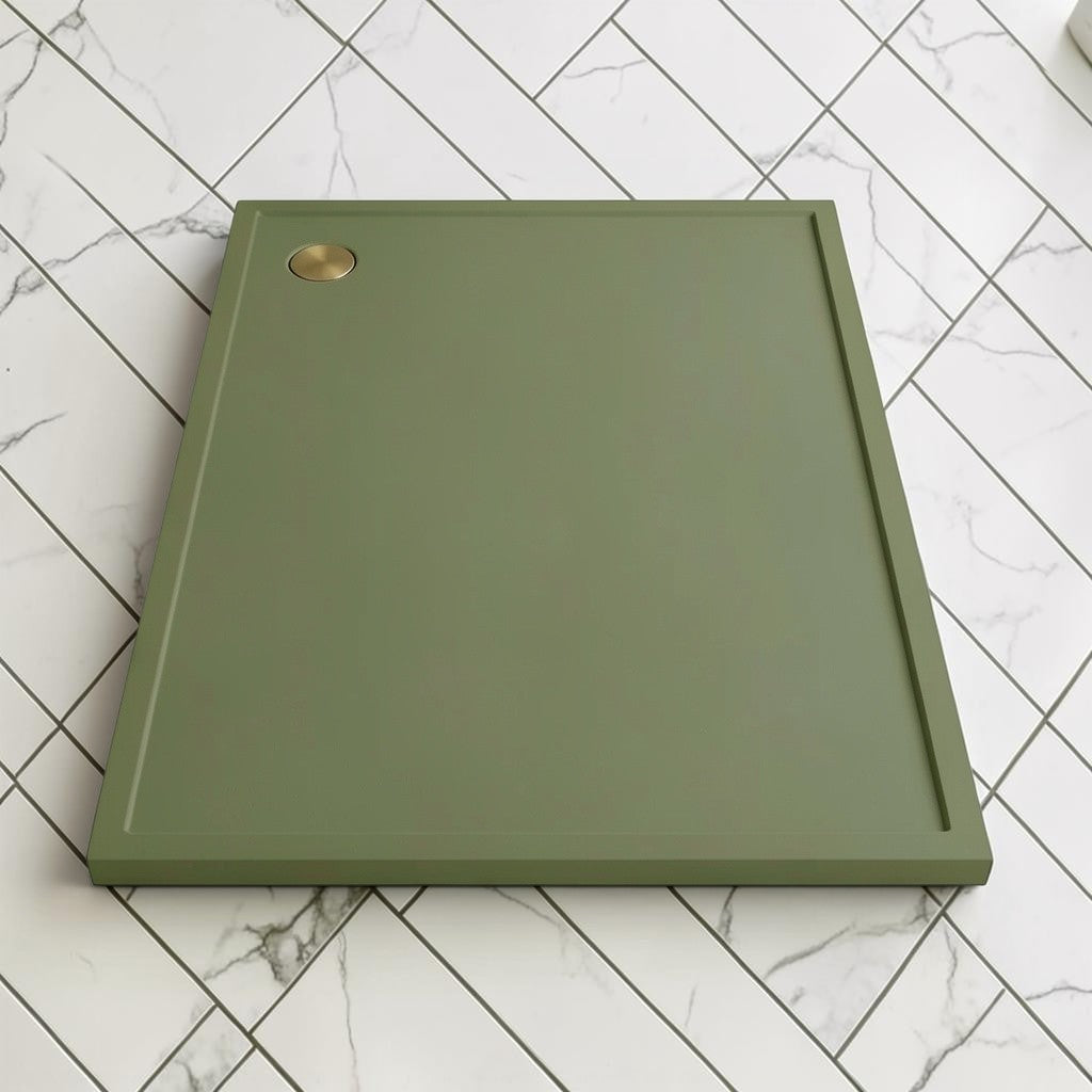 Omnitub 2000 x 1000 rectangular shower tray 35mm slim non-slip - finish and texture