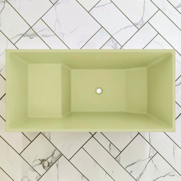 Omnitub 1350 x 700 Japanese seated soaking tub 1000mm depth rectangular - product detail