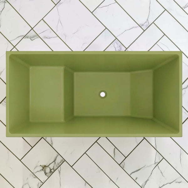 Omnitub 1350 x 700 Japanese seated soaking tub 1000mm depth rectangular - additional view
