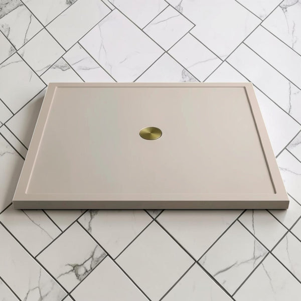 Omnitub 1500 x 1500 square shower tray 35mm slim non-slip - installed in bathroom