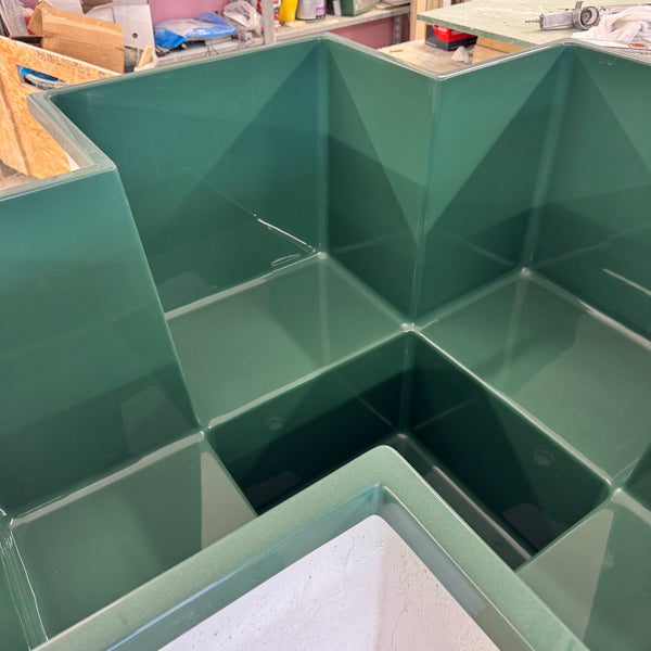 Omnitub 1500 x 1500 UK seated soaking tub 1000mm depth - dimensions overview