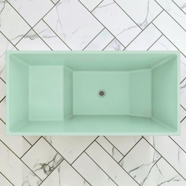 Omnitub 1350 x 700 Japanese seated soaking tub 1000mm depth rectangular - finish and texture