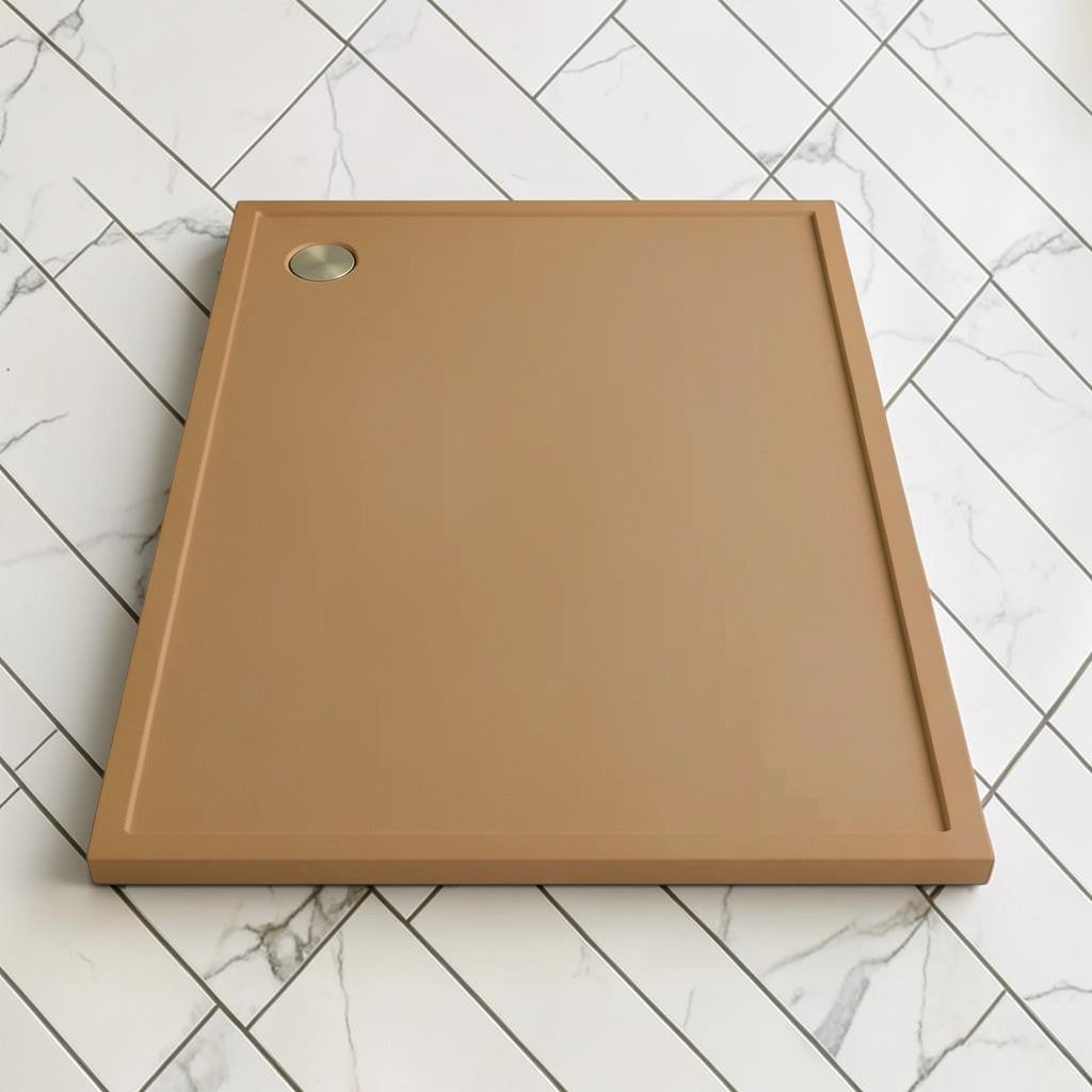 Omnitub 2000 x 1000 rectangular shower tray 35mm slim non-slip - styled setting